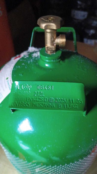 Газовий балон металевий 27л (НОВИЙ) з вентилем. Пропан-бутан