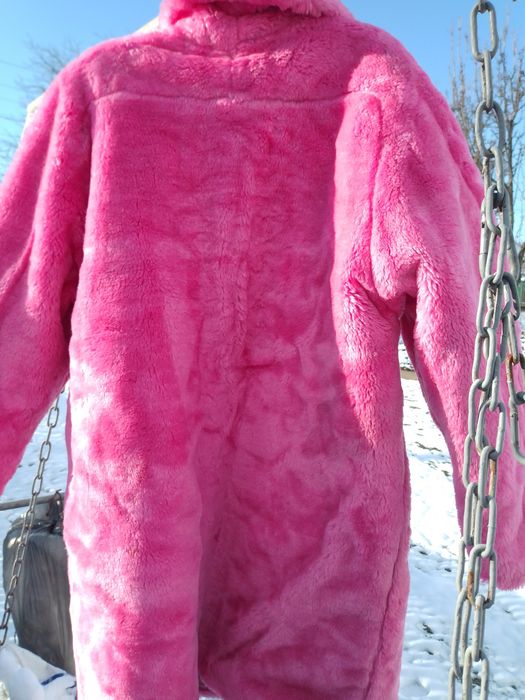 Полошубка жіноча зимова рожева