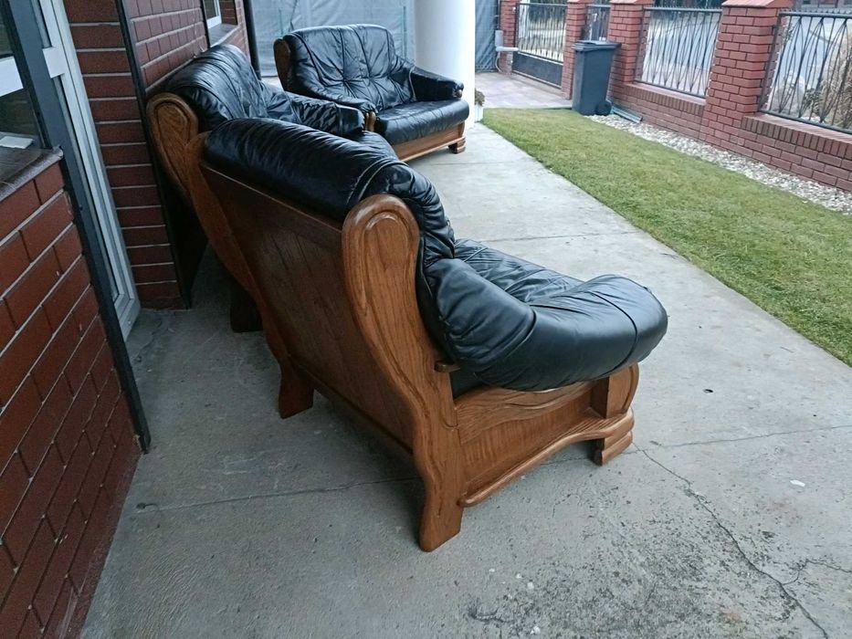 Sprzedam wypoczynek ze skóry -Skóra -skórzany –skórzana -skórzane