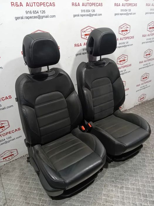 Conjunto de Bancos Citroën Ds5 Elétricos Pele e Alcântara Original