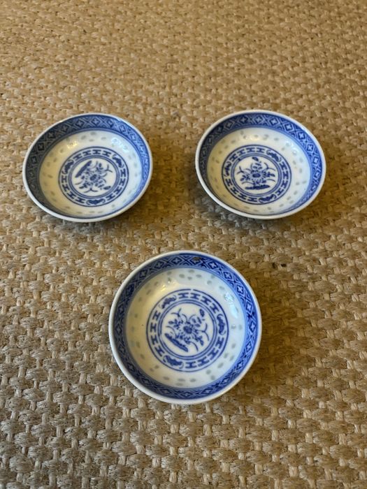 3 Taças miniatura Bago de Arroz Vintage