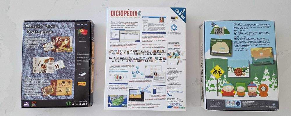 Conjunto de programas (software) antigos em formato Big Box para PC64551459463553121