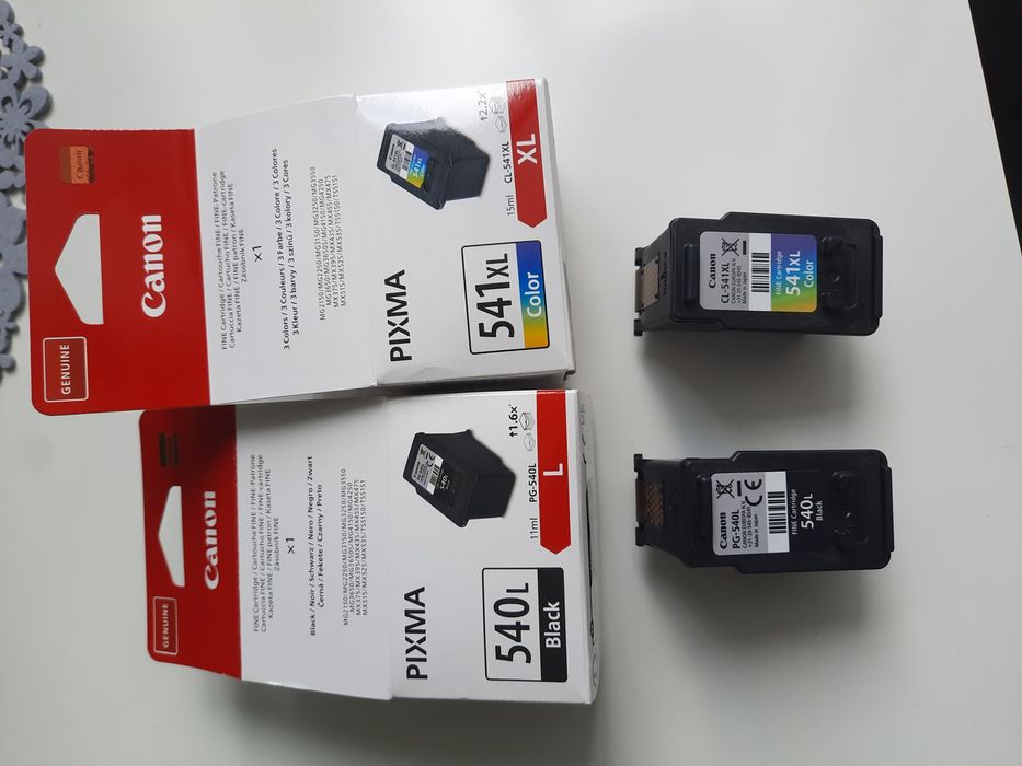 Puste kartidże tonery Canon Pixma komplet 2 sztuki  540L i 541XL