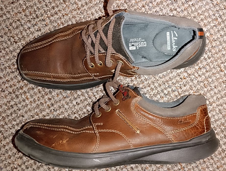 skórzane adidasy Clarks brąz UK9 r.43