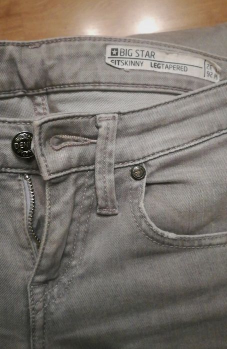 Spodnie jeansy fit skinny - Big Star - r. 26 - szare