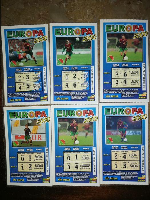 Bilhetes de lotaria/raspadinha vintage