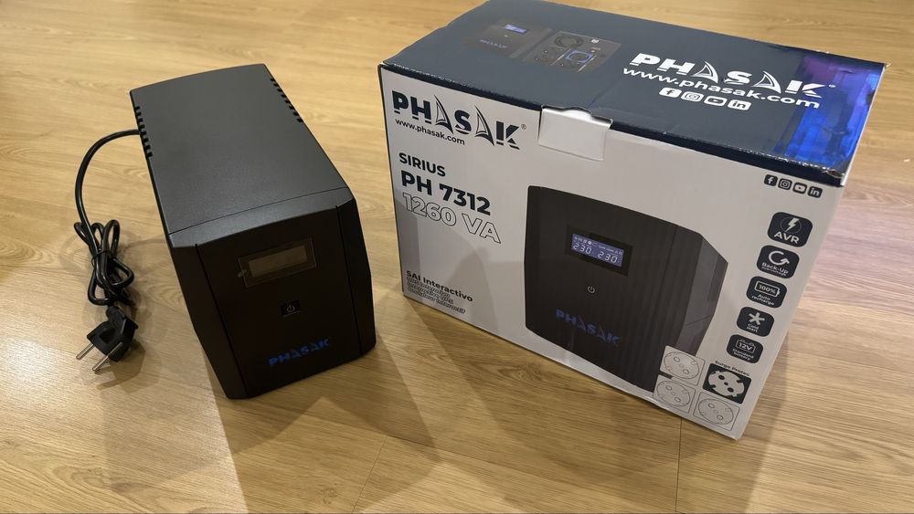UPS PHASAK Sirius PH 7312 – 1260VA (Nova) – 95€
