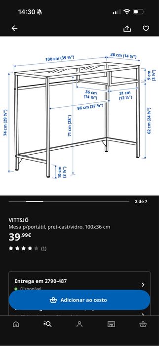 Consola VITTSJÖ do ikea