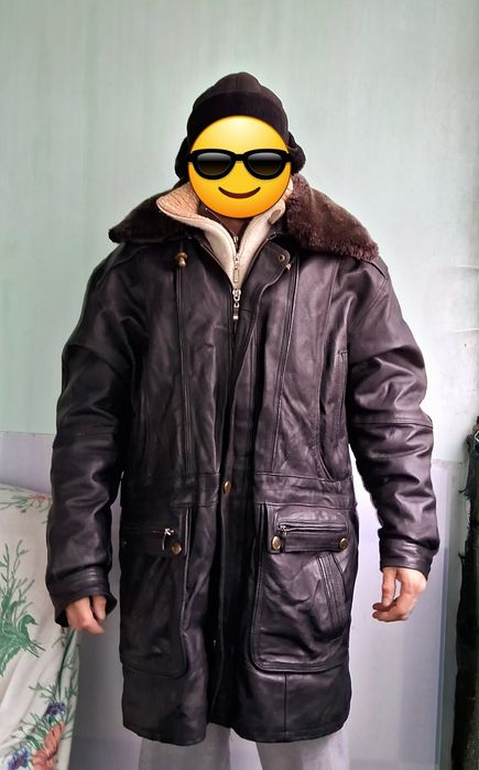 Куртка кожа мех зима 54р