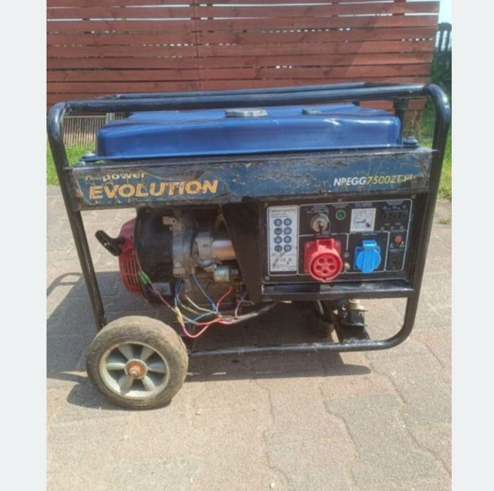 Agregat prądotwórczy 7,5 kVA Nuair Power Evolution NPEGG7500ZT-PL AVR Siła 400V 230V Benzyna Rozruch Elektryczny