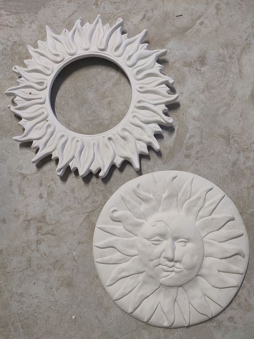 Conjunto em gesso, sol e lua