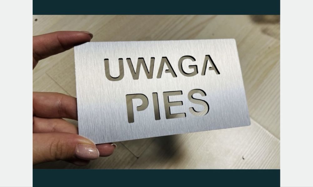 Tabliczka ostrzegawcza uwaga pies