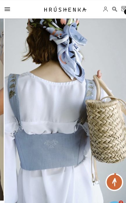 Корсет з вишивкою «Соняшник» Hrushenka