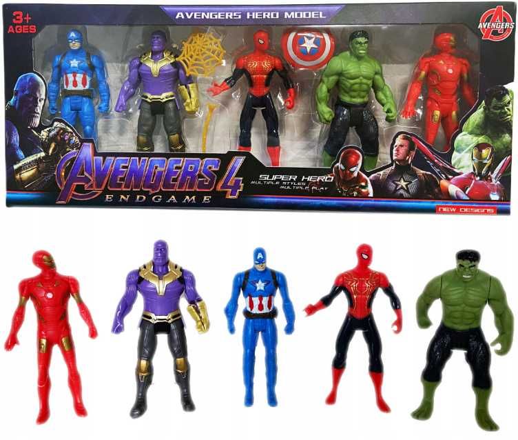 Ludziki Figurki Avengers Zestaw 5 sztuk Hulk Superman Thor
