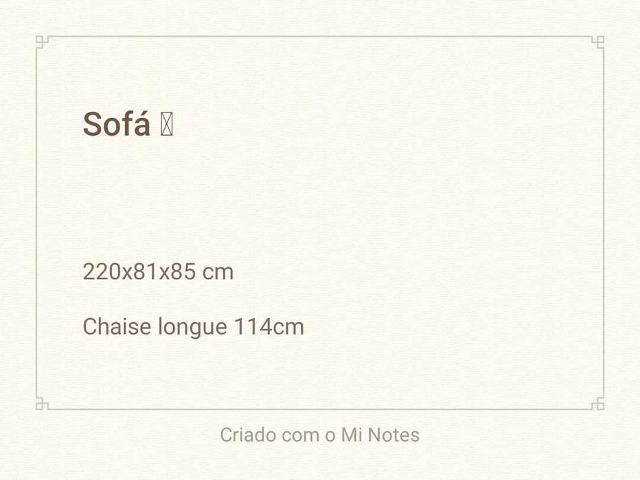 Sofá de 3 lugares com chaise longe reversível em óptimo estado