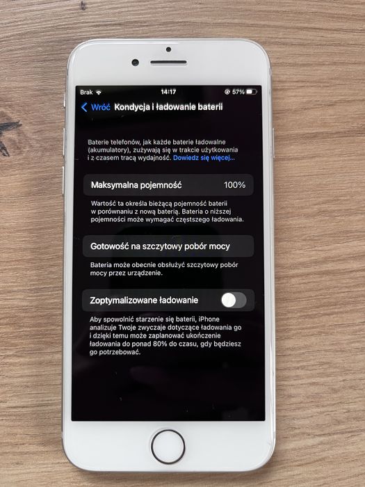 iPhone 8 64GB Silver (Srebrny/Biały) – Nowa bateria 100%