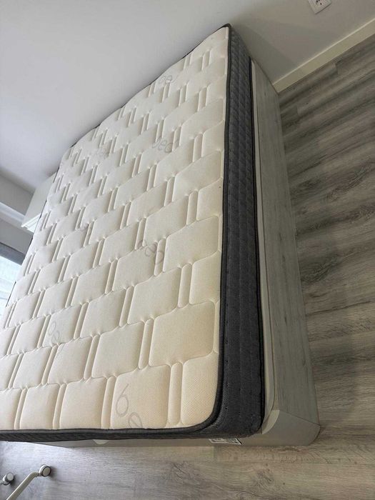 Conjunto Sommier com Arrumação + Colchão (150x190) – Estado Impecável