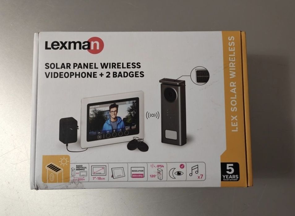 Vdeoporteiro Lexman LEX Solar Wireless + Painel Solar