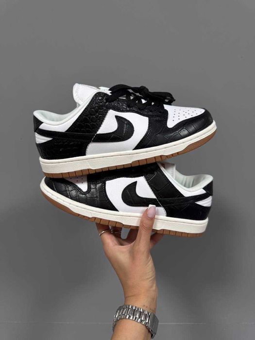 Кросівки Nike SB Dunk Black Croc premium | Кроссовки Найк жіночі чоловічі