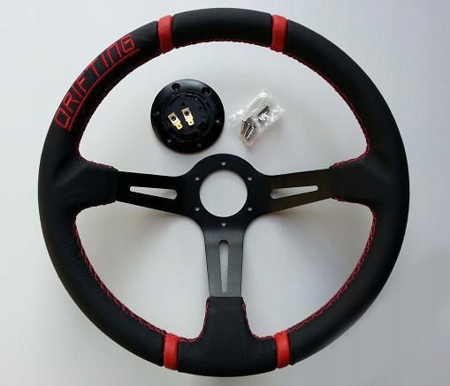 Sportowa kierownica DRIFTING DRIFT SKÓRA omp momo