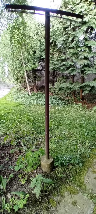 Słupki na sznurki do prania 2 sztuki, wysokość ok 2 m