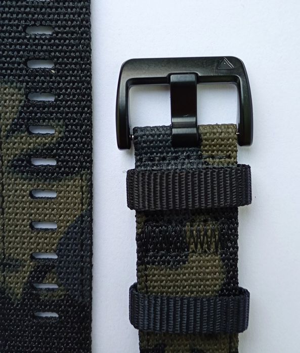 Pasek do zegarka Garmin Timex 22mm nylonowy green camp quick fit camo