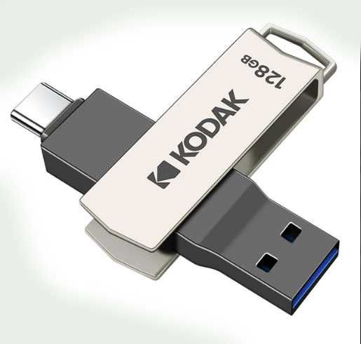 Флешка Kodak 128гб 2 в 1 (USB+Type C)
