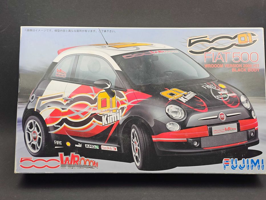 Fiat 500 WROOOM Black - 1:24 - Fujimi 12380