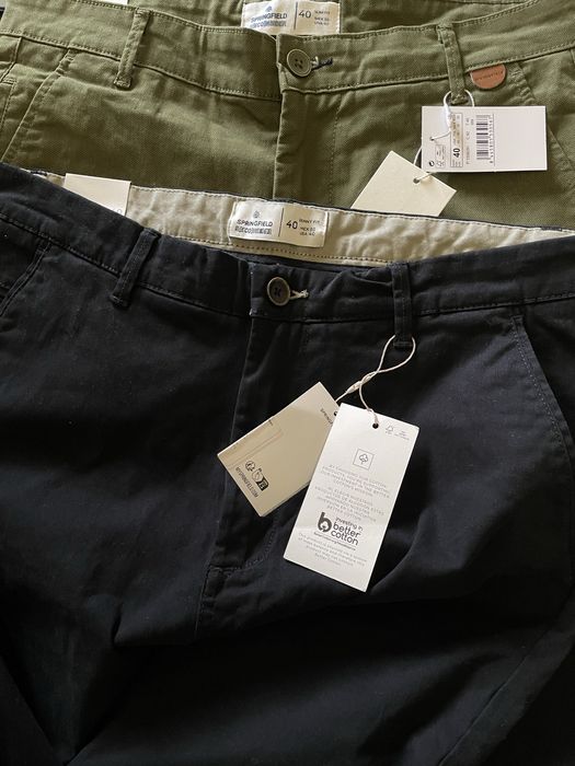 Springfild чінос оливковий и чорный 40р