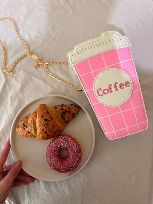 mini torebka w kształcie kubka kawy