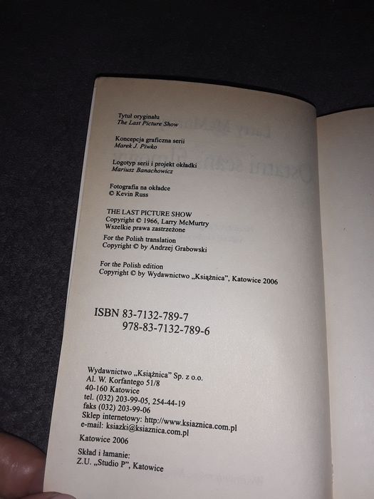 Ostatni seans filmowy Larry McMurtry