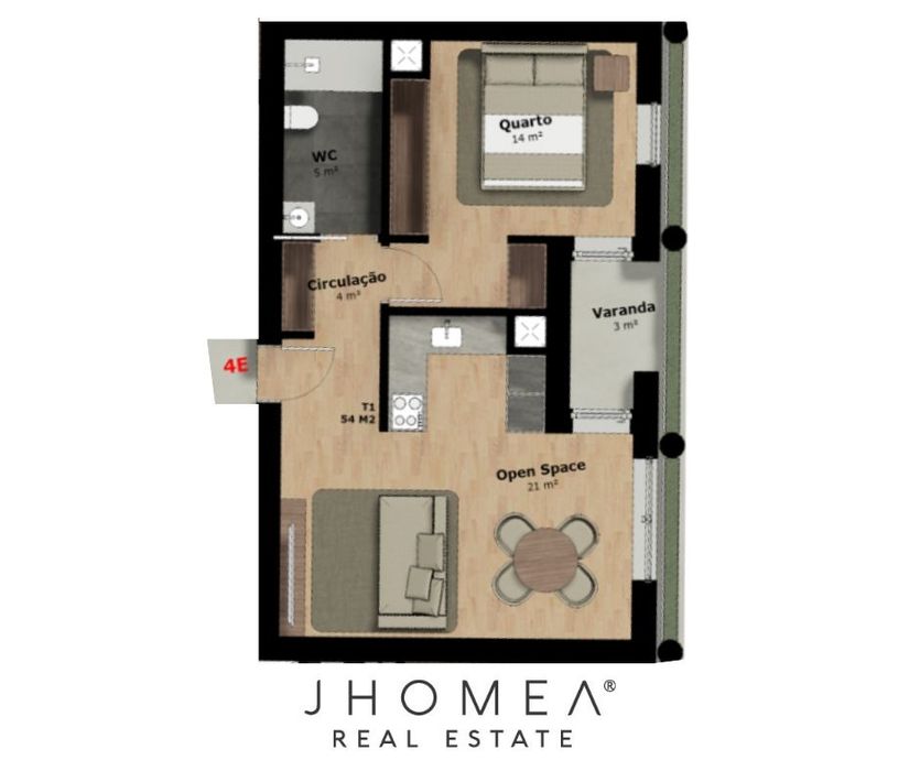 Apartamento T1 - Vacivus, Rio Tinto, Porto