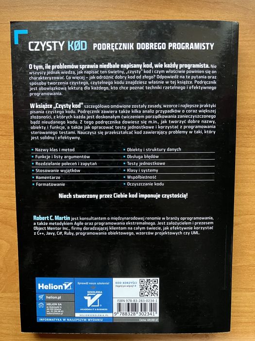 Czysty kod. Podręcznik dobrego programisty