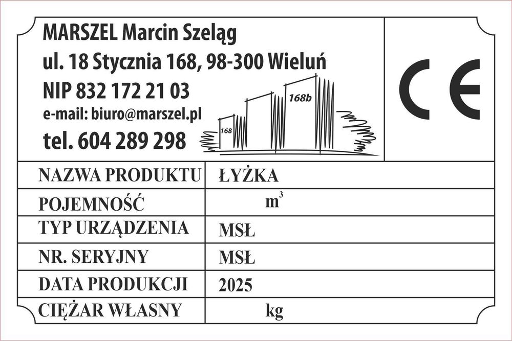 łyżka manitou jcb merlo dieci jlg bobcat