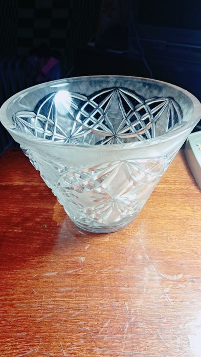 хрустальное блюдо салатница