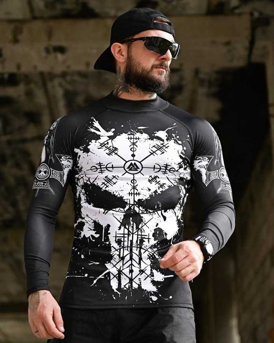 Мілітарі рашгард Punisher з рунами компресійний, Без передоплати