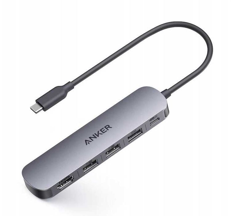 Anker Adapter Hub USB-C - 4K HDMI, USB-C 100W PD 1 x USB 3.0, 2 x USB