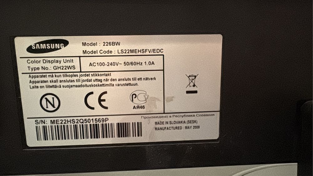 Monitor do komputera samsung