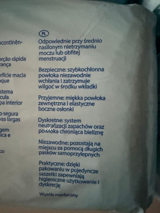 Wkładki urologiczne