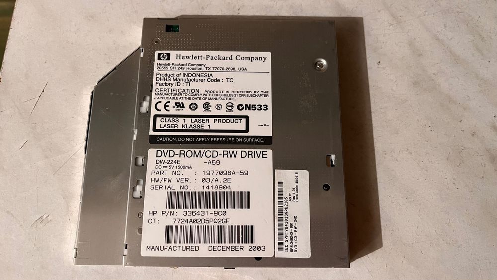 Napęd DVD-ROM / CD-RW Drive HP