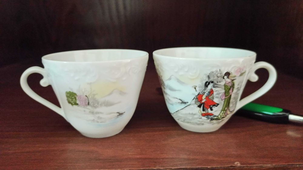 Serviço de chá de Porcelana Fina Portuguesa SPAL. Nunca usado. Anos 80