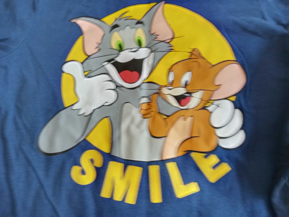 5 bluzek, H&M, Królik Bugs, Tom&Jerry, Looney Tunes, r 110/116, Szkoła