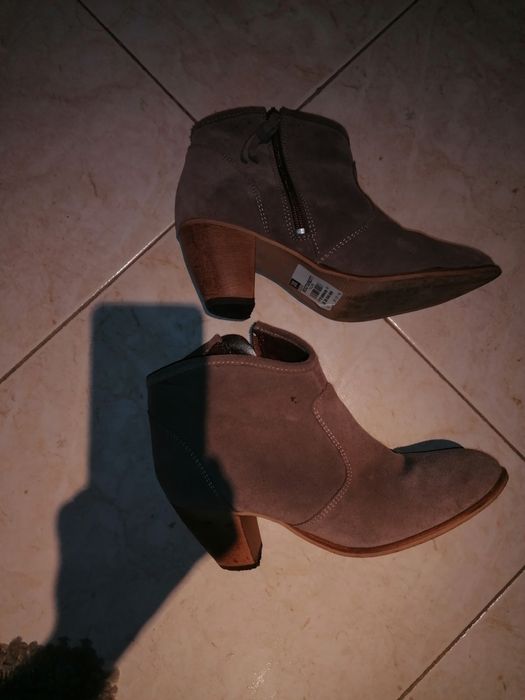 Botins de camurça bege nº38