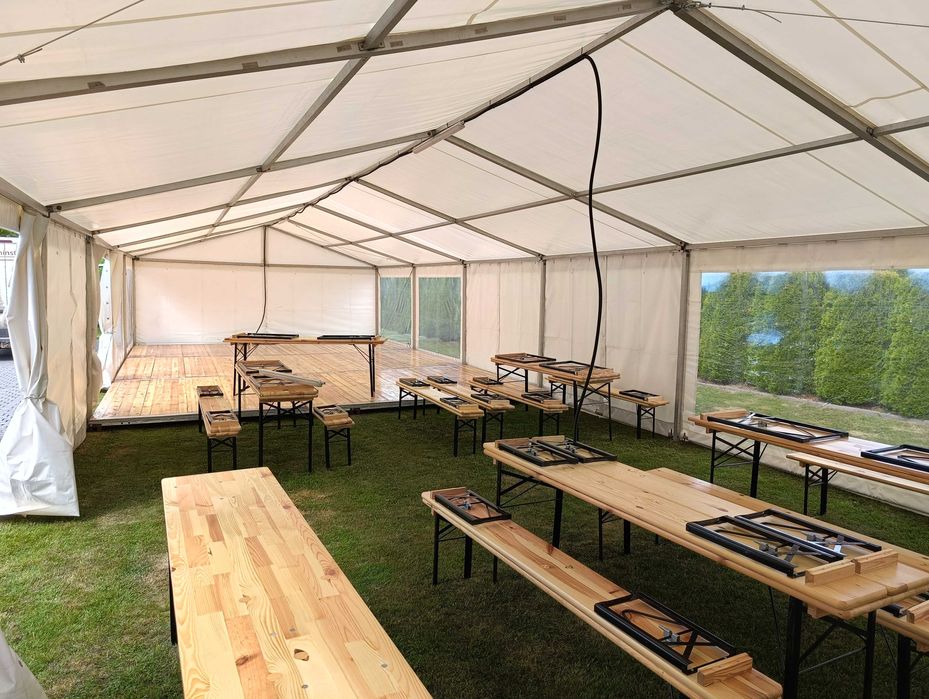 Hala Namiotowa 6x36 + Podłoga + Meble Eventowe + FV23%