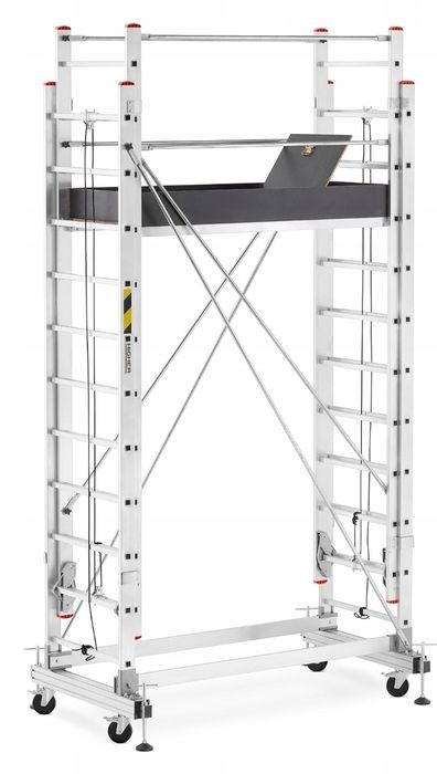 Rusztowanie aluminiowe jezdne wysuwane z linką składane HIGHER 2x15 8,3m