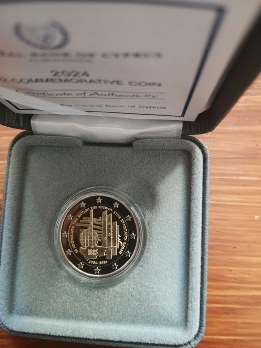 Chipre 2024 - Moeda 2€ em estojo certificado