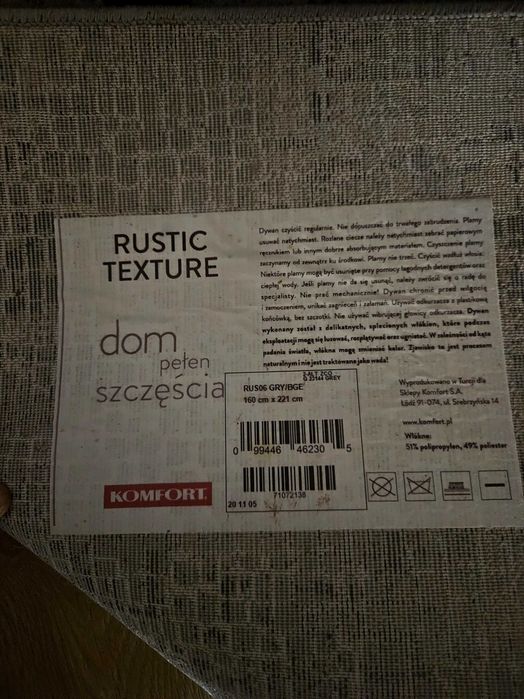 Dywan 160x221cm, Rustic Texture Komfort, szary