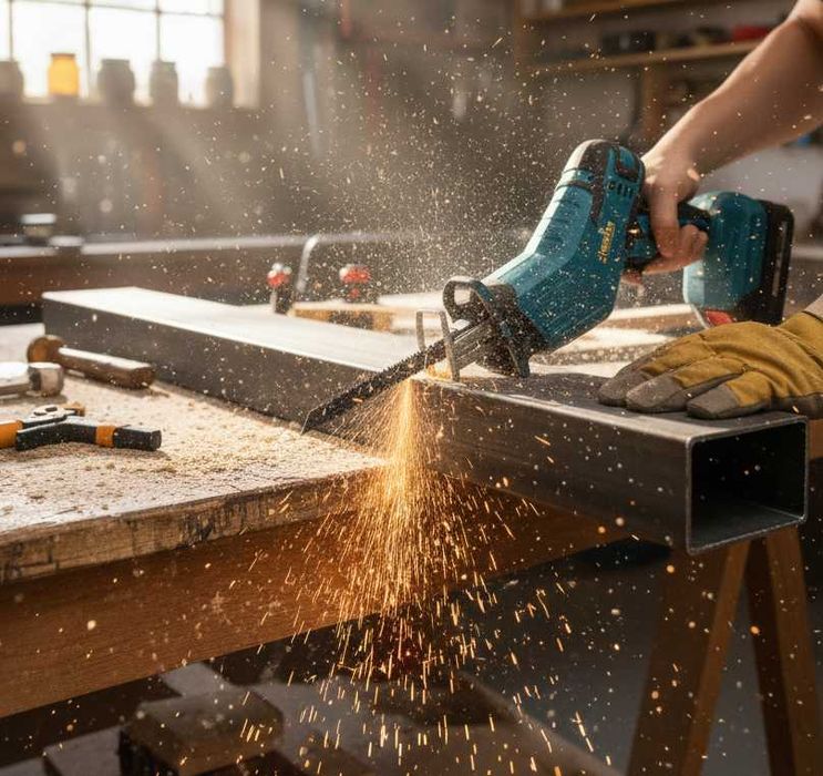 Akumulatorowa piła szablasta wyrzynarka lisica lisi ogon 24V 4Ah 2xaku