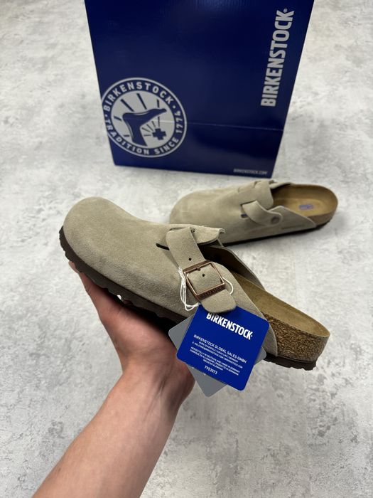 Birkenstock Boston Suede Taupe 43