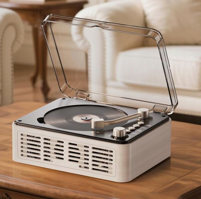 gramofon w stylu retro rip radio FM KASETA MP3 CD USB AUX. pilot